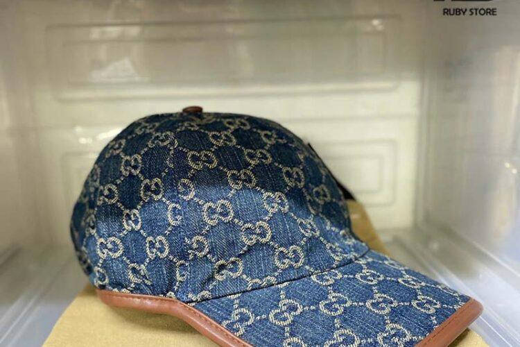 Mũ Gucci GG Supreme Navy Denim Baseball Hat Siêu Cấp