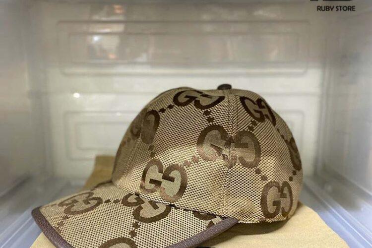 Mũ Gucci Jumbo GG Canvas Baseball Hat Màu Nâu Best Deal