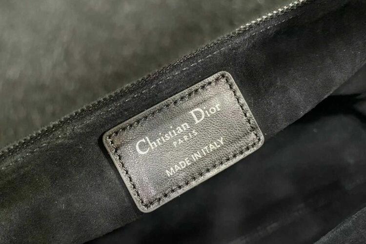 túi Dior Medium Lady Dior Black Lambskin SHW Size 24