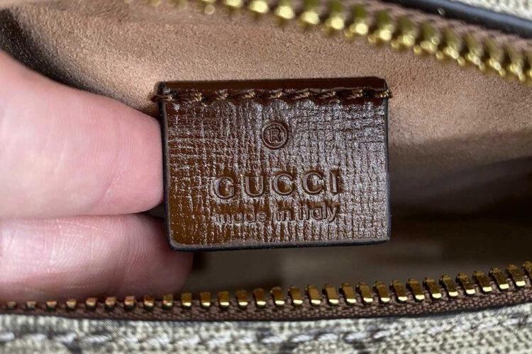 túi Gucci Mini Bag With Interlocking G GG Supreme Brown
