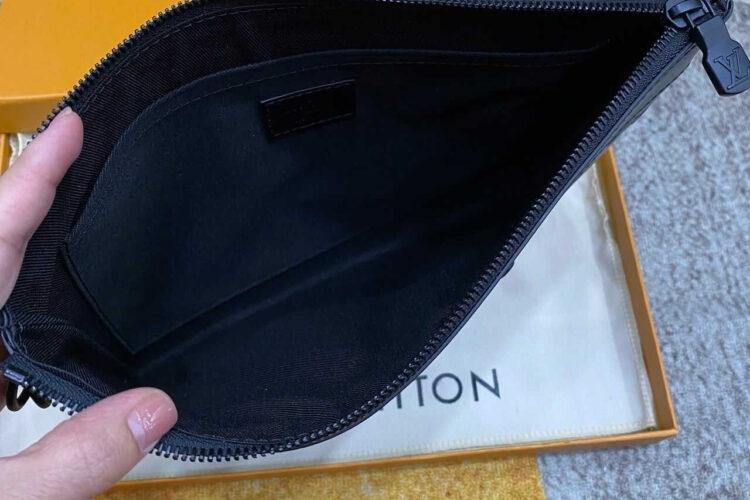 túi LV Pochette To-Go M81570 Monogram Shadow đen
