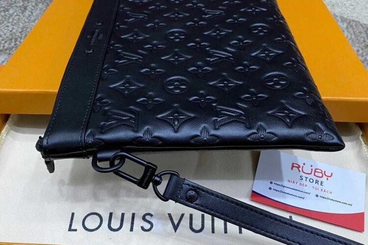 túi LV Pochette To-Go M81570 Monogram Shadow đen