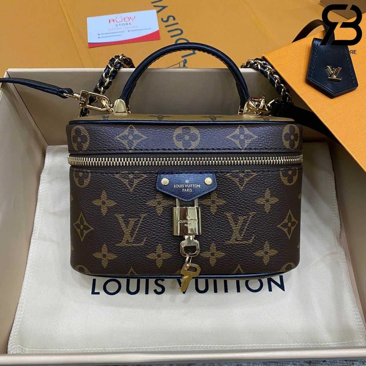 túi LV Vanity Chain Pouch M47125 Monogram Best