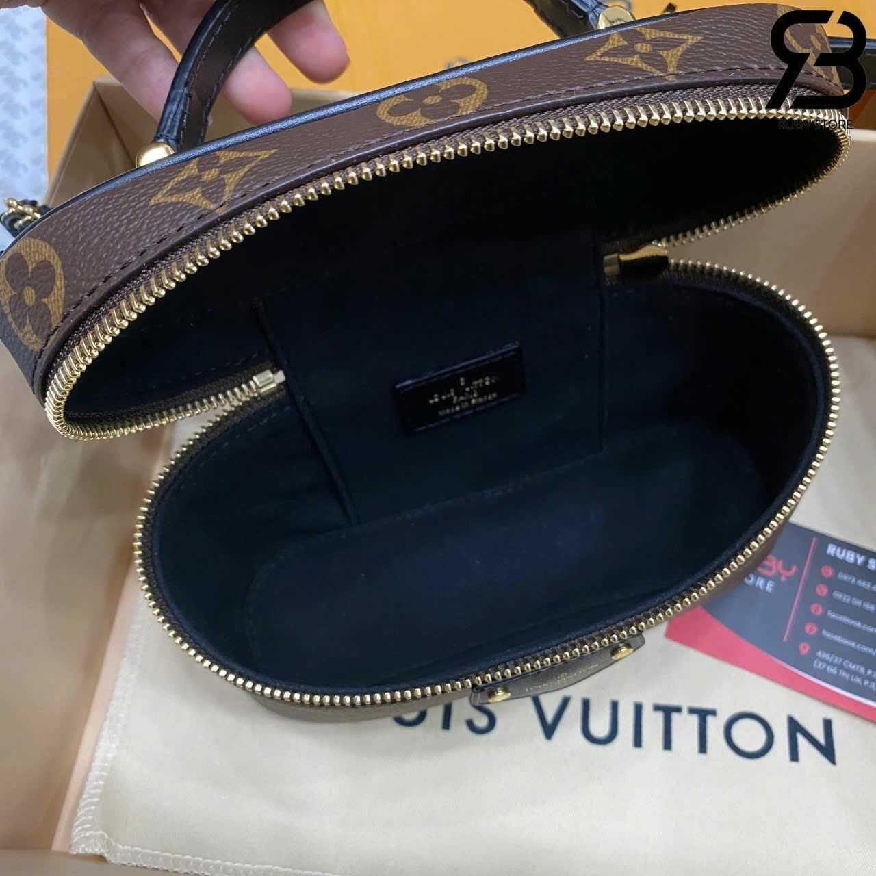 túi LV Vanity Chain Pouch M47125 Monogram Best