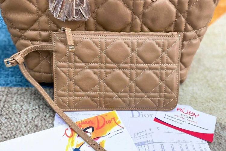 túi Medium Dior Toujour Bag Tan Brown Calfskin nâu