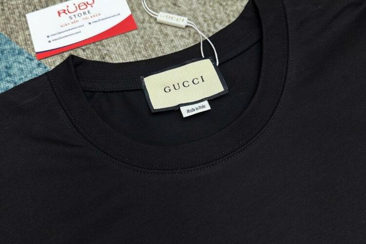 Áo Gucci Oversize T-Shirt With Gucci Logo Black đen