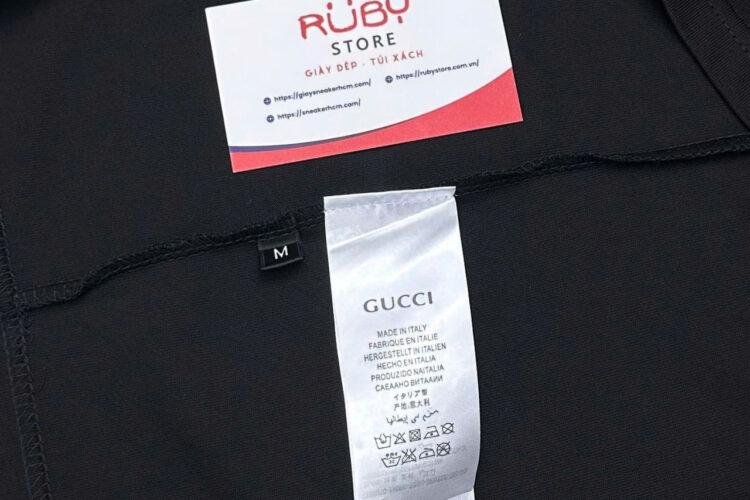Áo Gucci Oversize T-Shirt With Gucci Logo Black đen