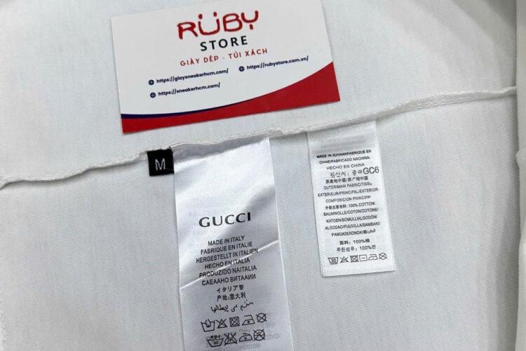 Áo Gucci Oversize T-Shirt With Gucci Logo White Trắng