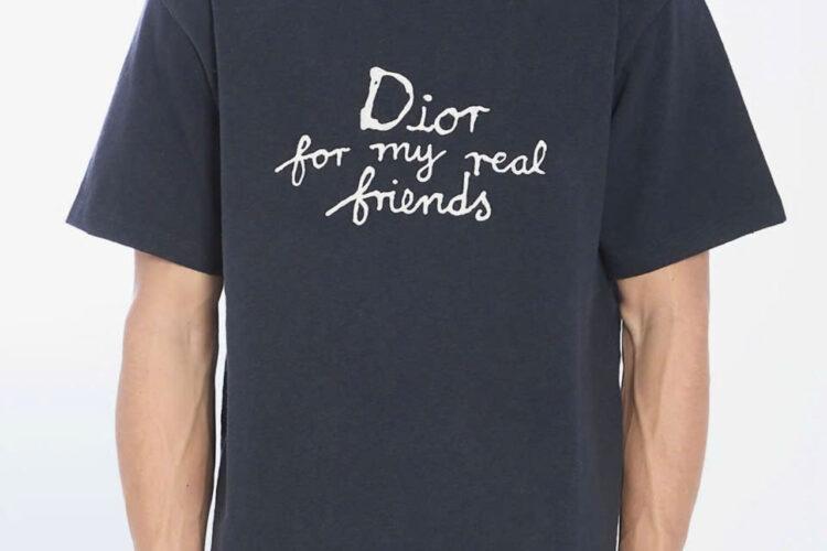Áo Thun Dior And Hylton Nel T-Shirt Navy Blue