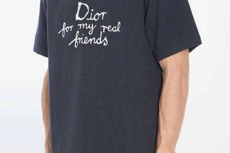 Áo Thun Dior And Hylton Nel T-Shirt Navy Blue
