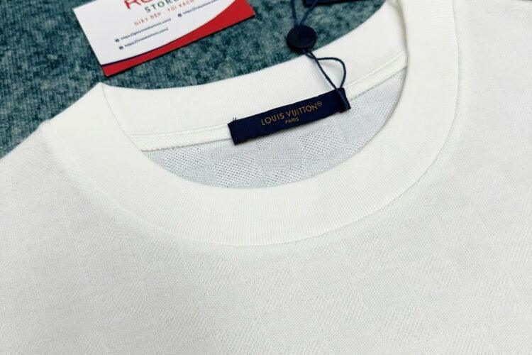 Áo Thun LV Damier Signature T-Shirt Milky White Trắng