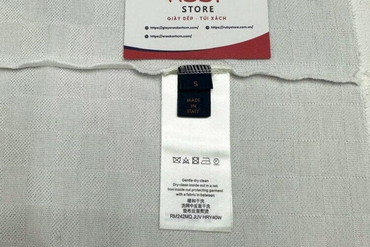 Áo Thun LV Damier Signature T-Shirt Milky White Trắng