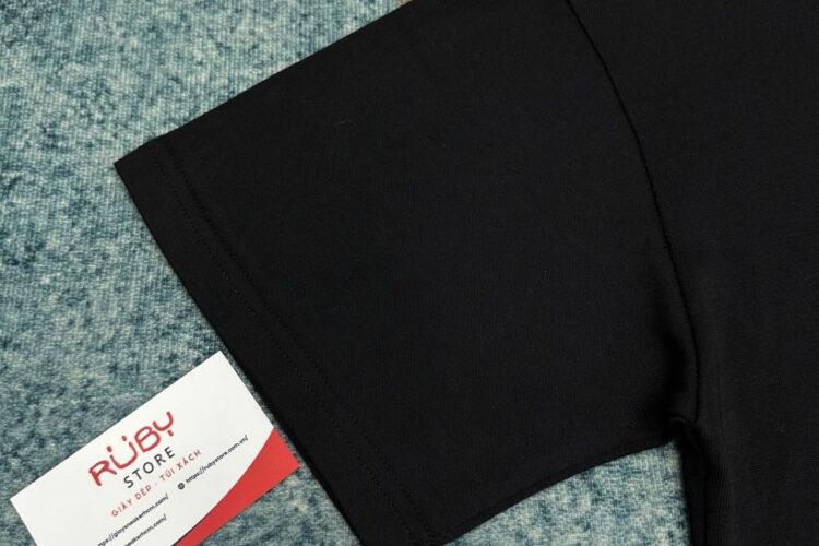 Áo Thun LV Graphic Embroidered Cowboy Cotton T-Shirt Black đen