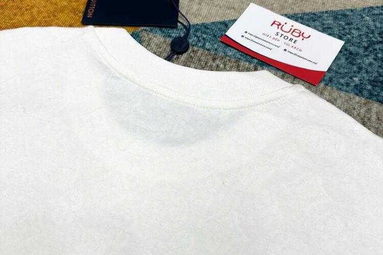 Áo Thun LV Monogram Fil Coupe Cotton T-Shirt Milky White Trắng