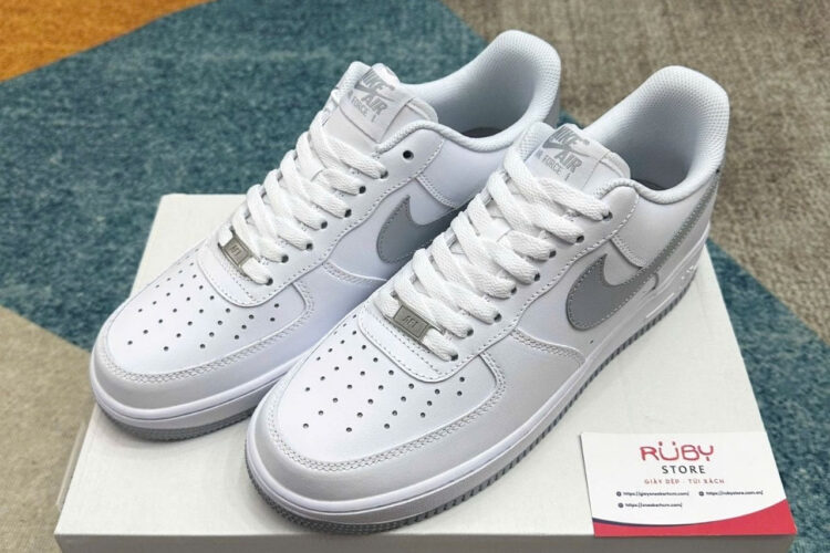 Giày Air Force 1 Low 07 White Light Smoke Grey Trắng Xám