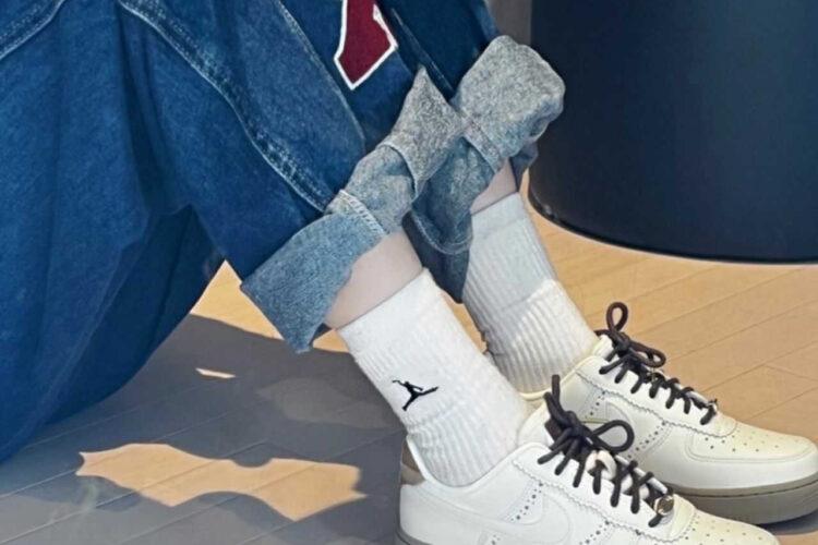 Giày Air Force 1 Low Brogue Màu Trắng Nâu