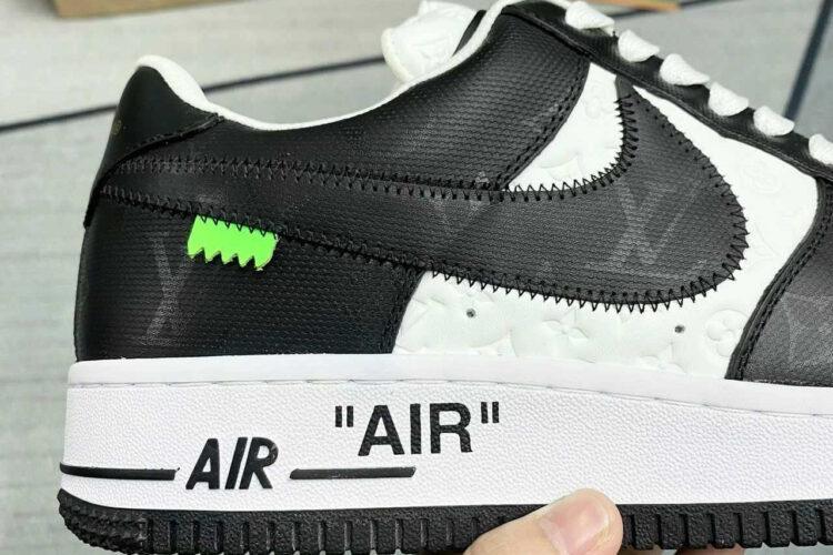 Giày Air Force 1 x Louis Vuitton Black White Đen Trắng