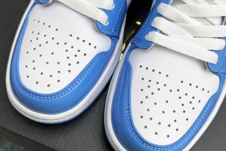Giày Air Jordan 1 Low SE White Legend Blue Trắng Xanh Bóng