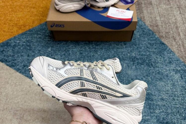 Giày Asics Gel Kayano 14 Birch Dark Pewter Kem Xám Xanh