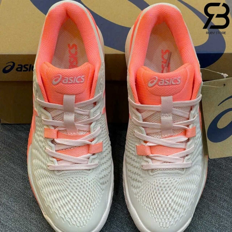 Giày Asics Gel-Resolution 9 Pearl Pink Sun Coral Hồng Kem