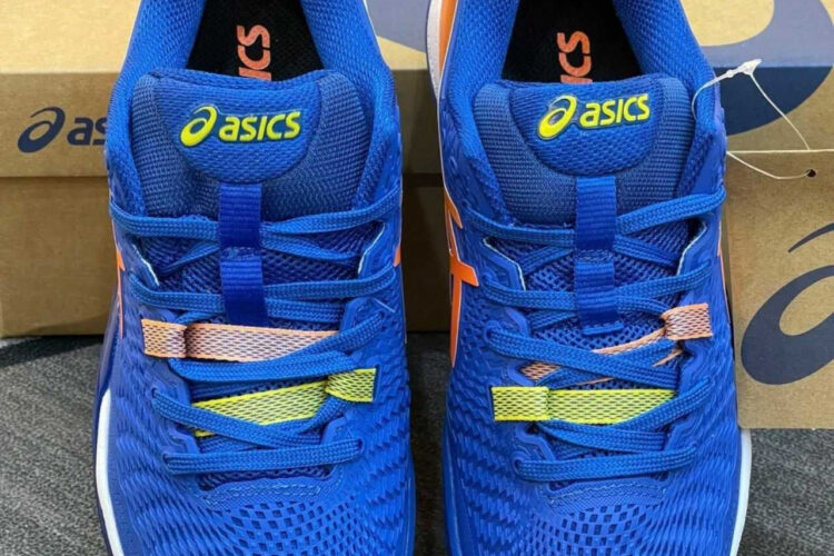 Giày Asics Gel-Resolution 9 Steel Blue Orange Xanh Dương Cam