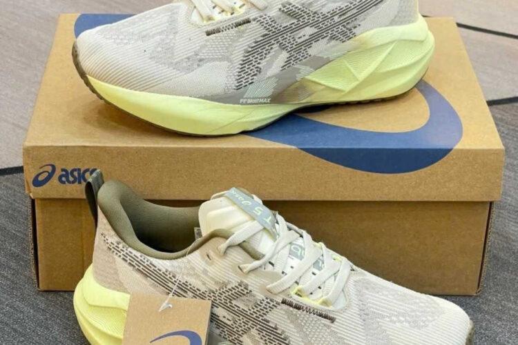 Giày Asics Novablast 5 Mineral Beige Taupe Grey Xám Be