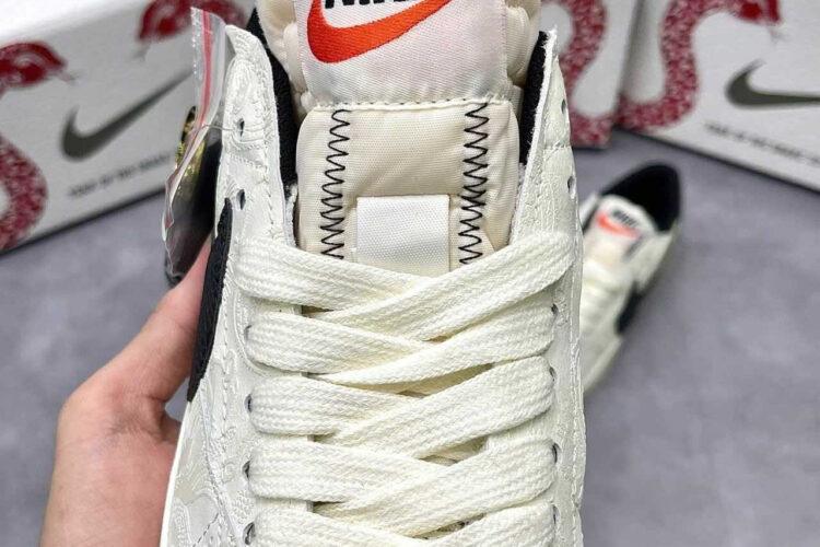 Giày Blazer Low 77 Jumbo Year of The Snake Black Custom Trắng Đen