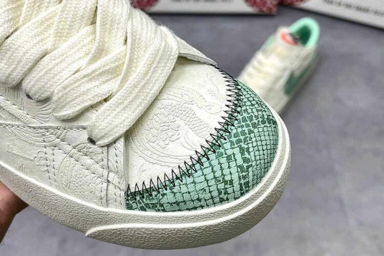 Giày Blazer Low 77 Jumbo Year of The Snake Mint Green Custom Xanh