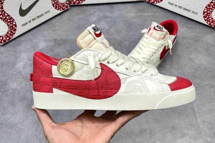 Giày Blazer Low 77 Jumbo Year of The Snake Red Custom Đỏ