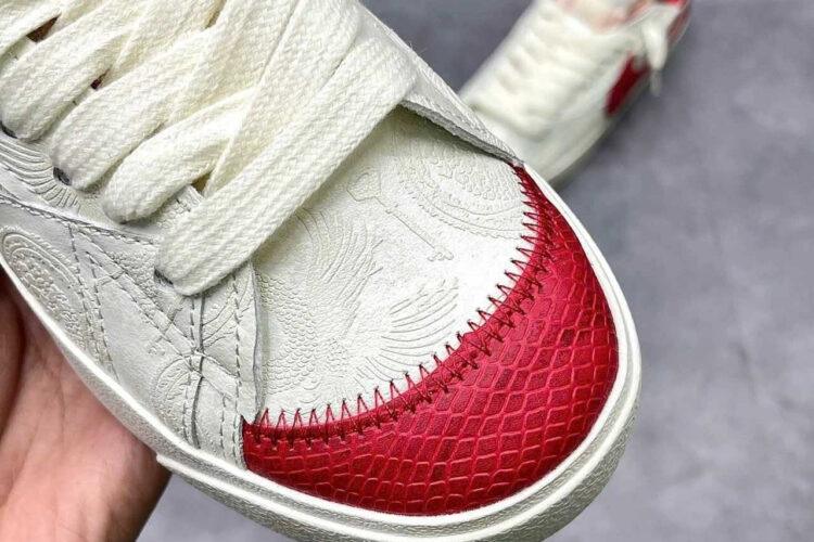 Giày Blazer Low 77 Jumbo Year of The Snake Red Custom Đỏ
