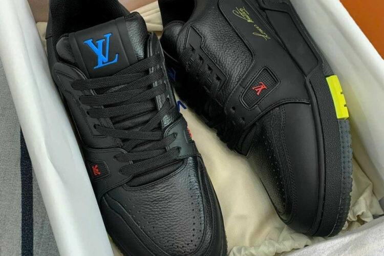 Giày Louis Vuitton LV Trainers 2021 Black Yellow đen vàng