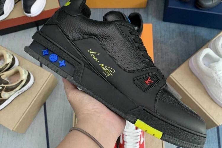 Giày Louis Vuitton LV Trainers 2021 Black Yellow đen vàng