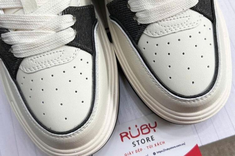 Giày MLB Chunky Liner Denim Pocket NY Màu Trắng đen