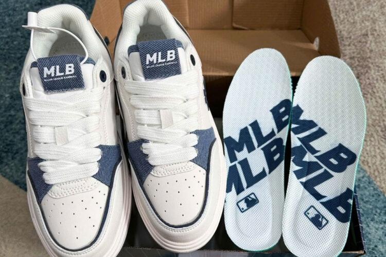 Giày MLB Chunky Liner Denim Pocket NY Màu Trắng xanh dương