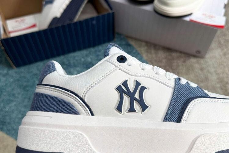 Giày MLB Chunky Liner Denim Pocket NY Màu Trắng xanh dương