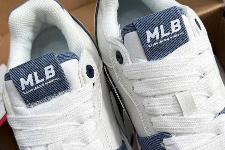 Giày MLB Chunky Liner Denim Pocket NY Màu Trắng xanh dương
