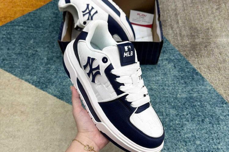 Giày MLB Chunky Liner SL Monogram NY Màu Trắng Xanh Dương