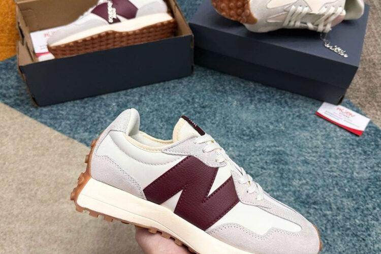 Giày New Balance 327 Moonbeam with Classic Burgundy Xám đỏ