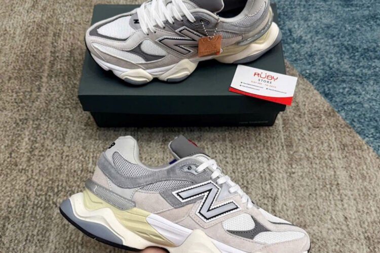 Giày New Balance 9060 Rain Cloud Castlerock White
