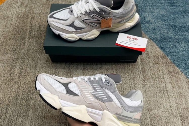 Giày New Balance 9060 Rain Cloud Castlerock White