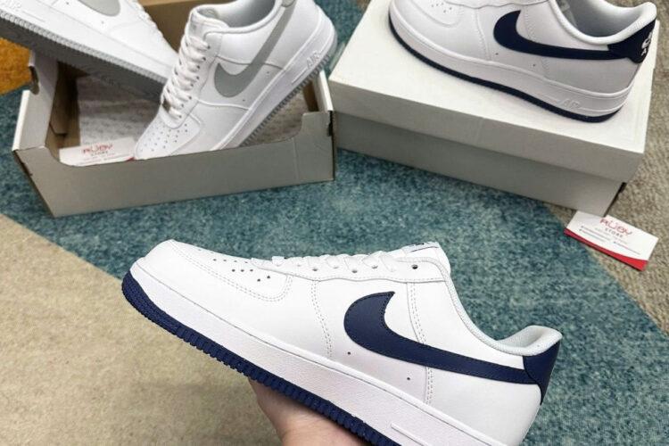 Giày Nike Air Force 1 White Midnight Navy Trắng Xanh Navy
