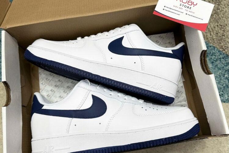 Giày Nike Air Force 1 White Midnight Navy Trắng Xanh Navy