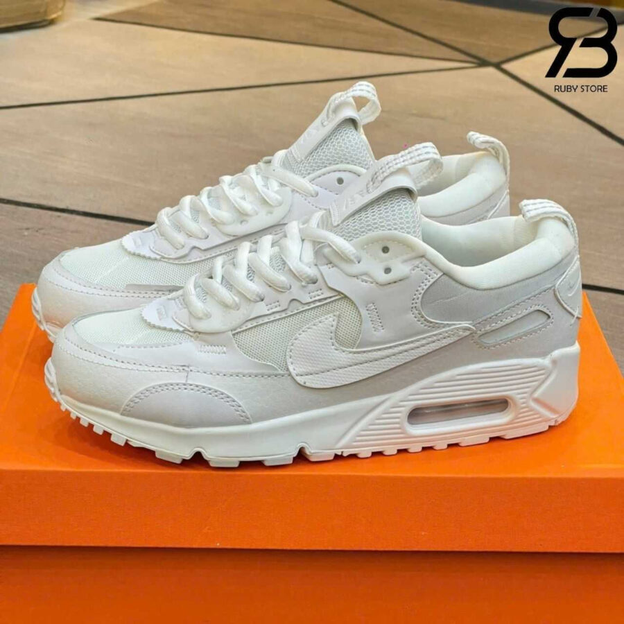 Giày Nike Air Max 90 Futura Triple White Trắng
