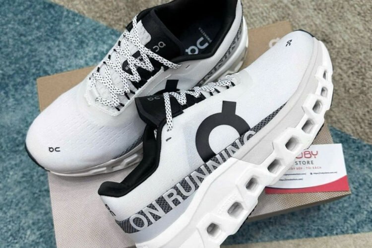 Giày On Running Cloudmonster 2 White Black Trắng đen