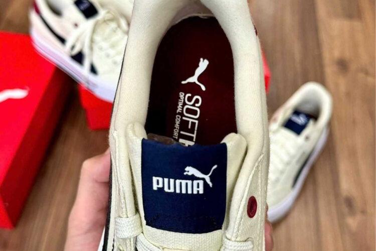 Giày Puma Court Classic Vulc FS White Blue Màu Kem Xanh