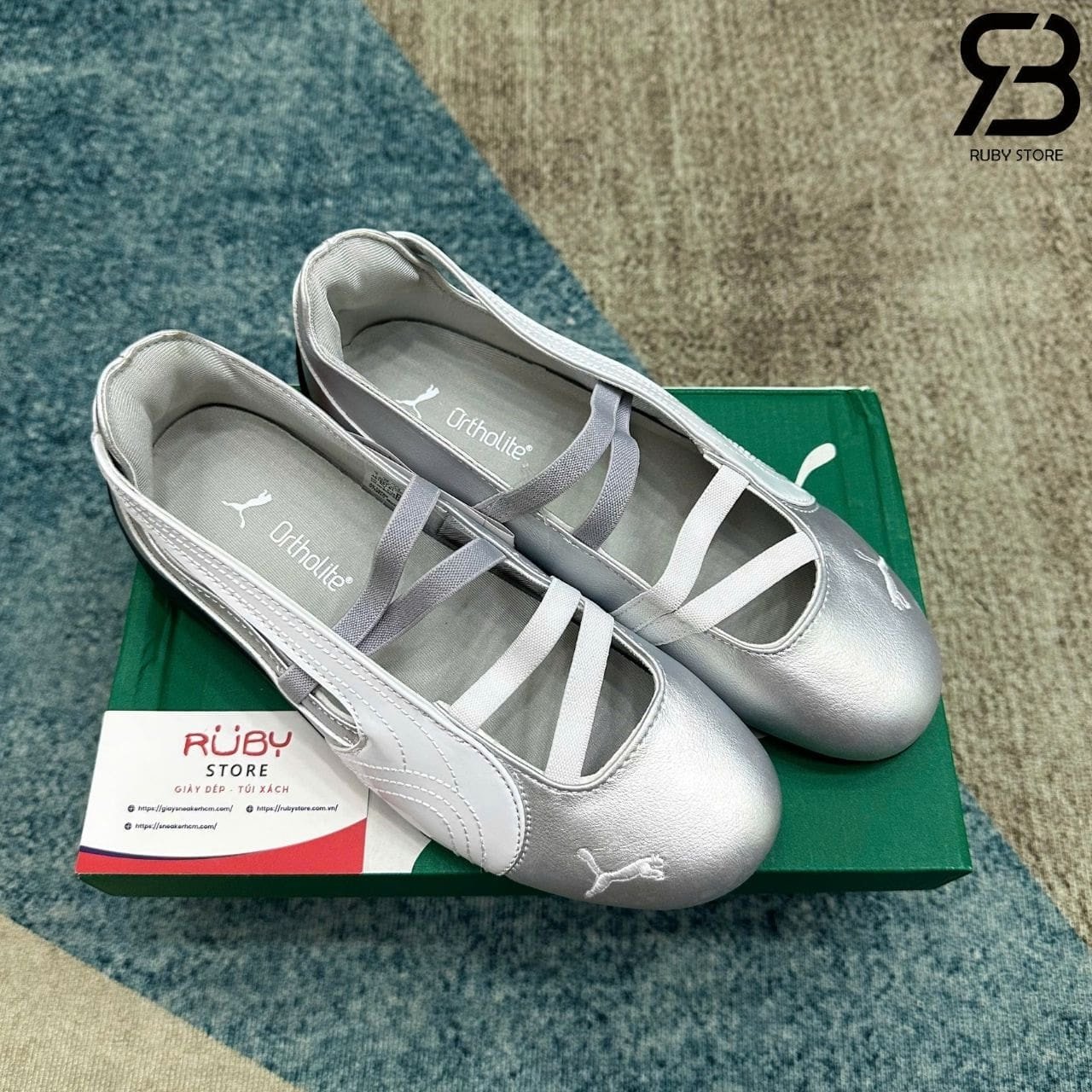 Giày Puma Speedcat Ballet Silver Bạc trắng