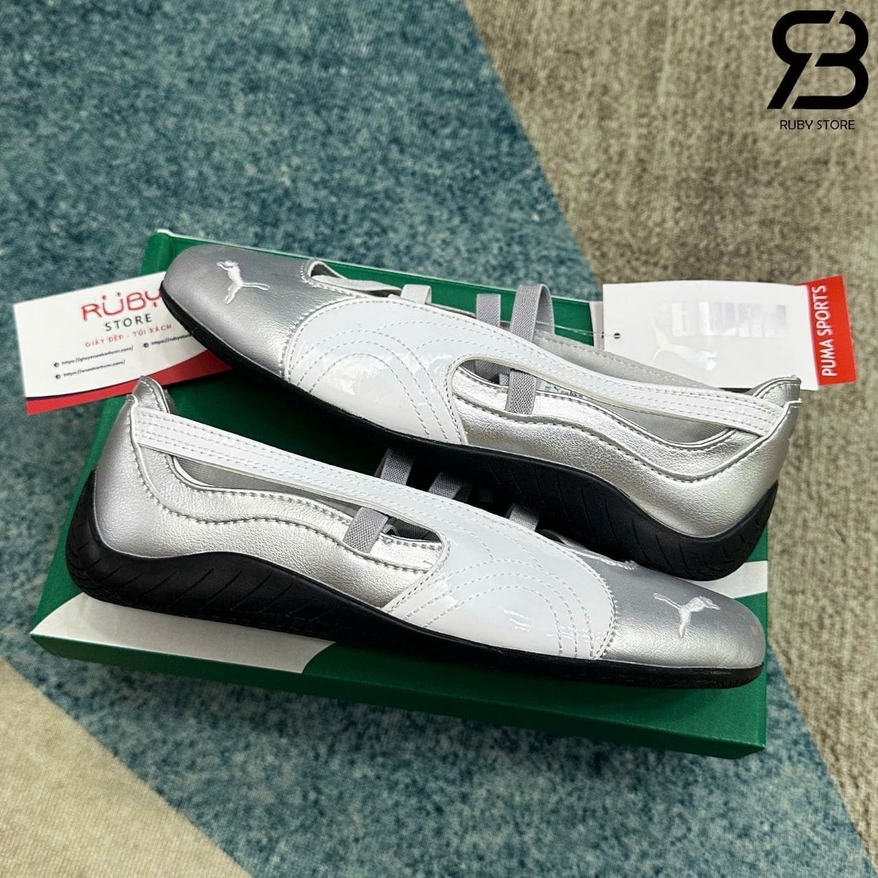 Giày Puma Speedcat Ballet Silver Bạc trắng