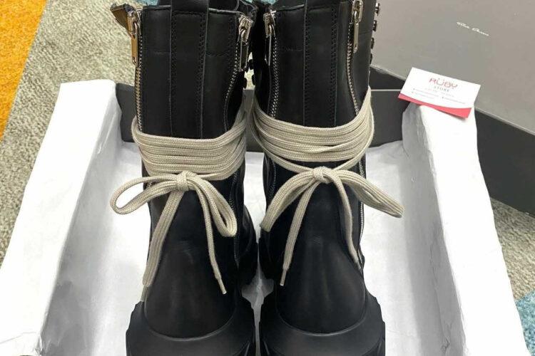 Giày Rick Owen High Top Army Tractor Boots