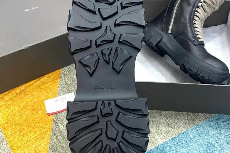 Giày Rick Owen High Top Army Tractor Boots