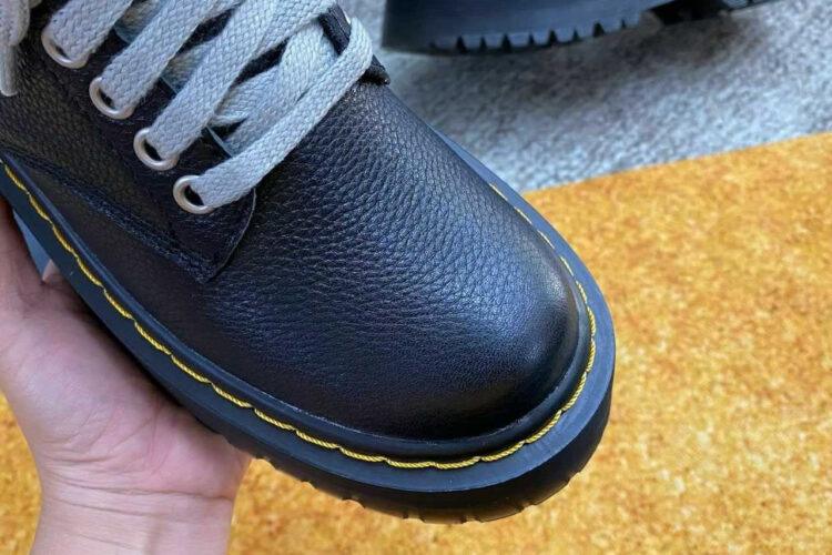 Giày Rick Owen x Dr Martens High Top Boots Grained Leather
